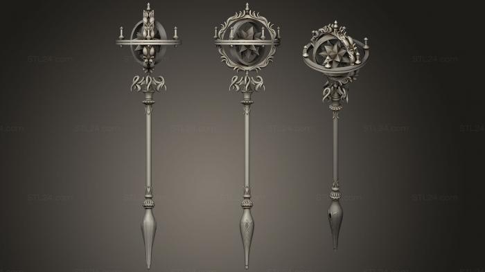 Miscellaneous figurines and statues (Wizard Staff, STKR_1088) 3D models for cnc